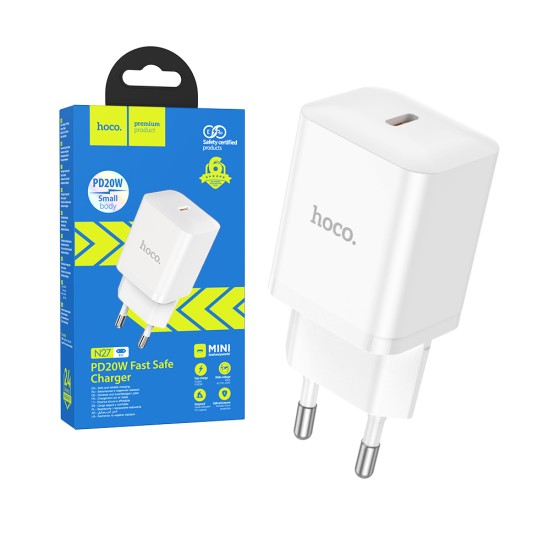 Hoco Innovative Adapter N27 with Single Port PD20W (EU) White